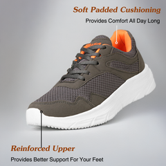 The Trip Star Grey Running Shoe with EVA Sole  | Sports,Walking,Jogging,Casual| Lightweight & Comfortable