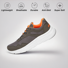 The Trip Star Grey Running Shoe with EVA Sole  | Sports,Walking,Jogging,Casual| Lightweight & Comfortable