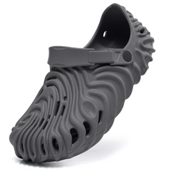 The Comet Dark Grey Clogs/Sandals with Adjustable Back Strap | Comfortable & Lightweight| Stylish & Anti-Skid| Waterproof