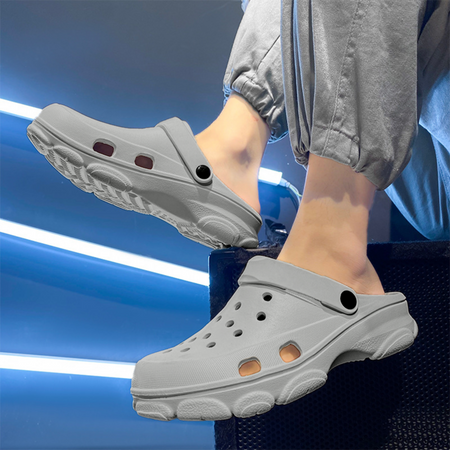 Men Gemini Grey Clogs/Sandals with Adjustable Back Strap | Comfortable & Lightweight| Stylish & Anti-Skid| Waterproof