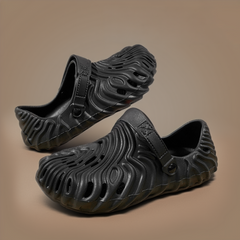 The Comet Black Clogs/Sandals with Adjustable Back Strap | Comfortable & Lightweight| Stylish & Anti-Skid| Waterproof