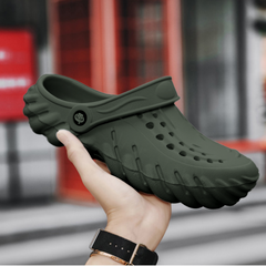 Men Orion Army Green Clogs/Sandals with Adjustable Back Strap | Comfortable & Lightweight| Stylish & Anti-Skid| Waterproof