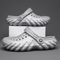 Men Orion Grey Clogs/Sandals with Adjustable Back Strap | Comfortable & Lightweight| Stylish & Anti-Skid| Waterproof