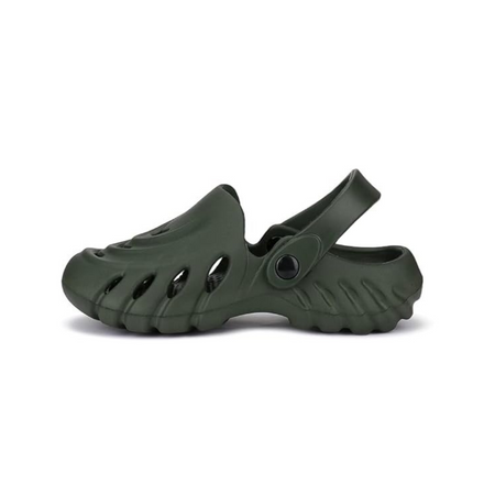 Men Shadow Army green Clogs/Sandals with Adjustable Back Strap | Comfortable & Lightweight| Stylish & Anti-Skid| Waterproof