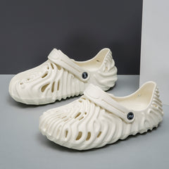 The Comet White Clogs/Sandals with Adjustable Back Strap | Comfortable & Lightweight| Stylish & Anti-Skid| Waterproof