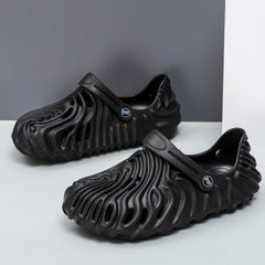 The Comet Black Clogs/Sandals with Adjustable Back Strap | Comfortable & Lightweight| Stylish & Anti-Skid| Waterproof