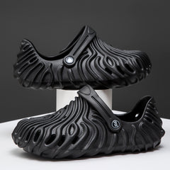 The Comet Black Clogs/Sandals with Adjustable Back Strap | Comfortable & Lightweight| Stylish & Anti-Skid| Waterproof