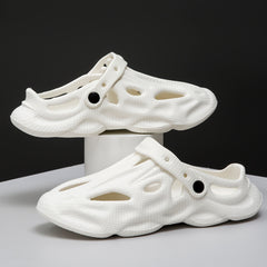 Men Razor White Clogs/Sandals with Adjustable Back Strap | Comfortable & Lightweight| Stylish & Anti-Skid| Waterproof