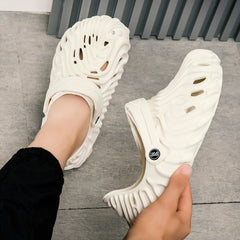 The Comet White Clogs/Sandals with Adjustable Back Strap | Comfortable & Lightweight| Stylish & Anti-Skid| Waterproof