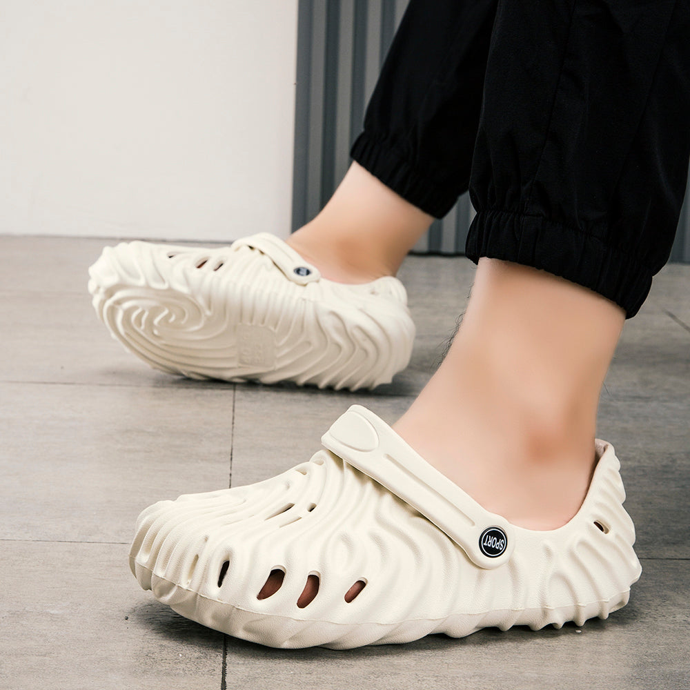 The Comet White Clogs/Sandals with Adjustable Back Strap | Comfortable & Lightweight| Stylish & Anti-Skid| Waterproof