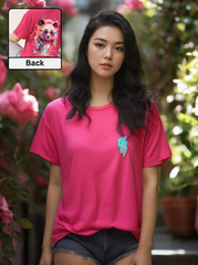 Women Oversized Hot Pink T-shirt - inspired