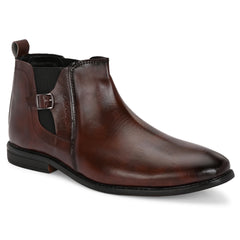 The Blackwood - Brown Leather Slip On Chelsea Boots