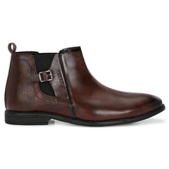 The Blackwood - Brown Leather Slip On Chelsea Boots