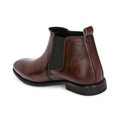 The Blackwood - Brown Leather Slip On Chelsea Boots