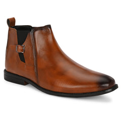 The Blackwood - Tan Leather Slip On Chelsea Boots