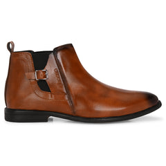 The Blackwood - Tan Leather Slip On Chelsea Boots