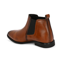 The Blackwood - Tan Leather Slip On Chelsea Boots