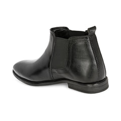 The Blackwood - Black Leather Slip On Chelsea Boots