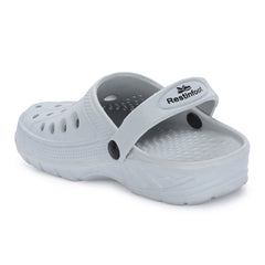 Men Clinkers Grey Clogs/Sandals with Adjustable Back Strap | Comfortable & Lightweight| Stylish & Anti-Skid| Waterproof