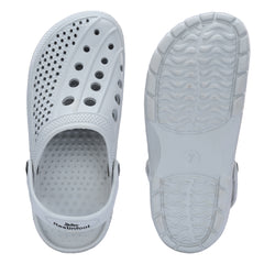 Men Clinkers Grey Clogs/Sandals with Adjustable Back Strap | Comfortable & Lightweight| Stylish & Anti-Skid| Waterproof