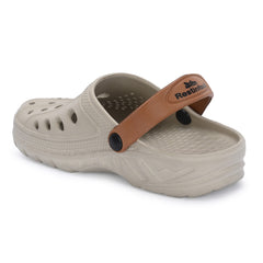 Men Clinkers Beige Clogs/Sandals with Adjustable Back Strap | Comfortable & Lightweight| Stylish & Anti-Skid| Waterproof