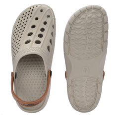 Men Clinkers Beige Clogs/Sandals with Adjustable Back Strap | Comfortable & Lightweight| Stylish & Anti-Skid| Waterproof