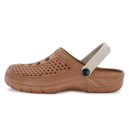 Men Clinkers Copper Clogs/Sandals with Adjustable Back Strap | Comfortable & Lightweight| Stylish & Anti-Skid| Waterproof