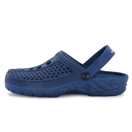 Men Clinkers Navy Clogs/Sandals with Adjustable Back Strap | Comfortable & Lightweight| Stylish & Anti-Skid| Waterproof