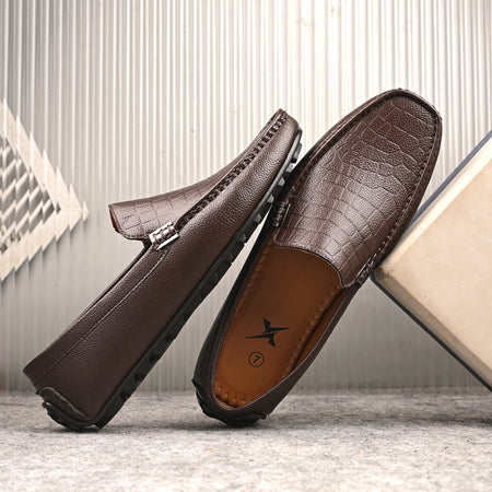 Urban Croco Brown Loafers