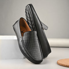 Urban Croco Black Loafers