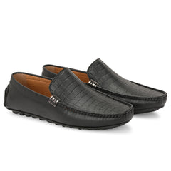 Urban Croco Black Loafers