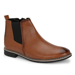 The Ashwood - Tan Leather Slip On Chelsea Boots