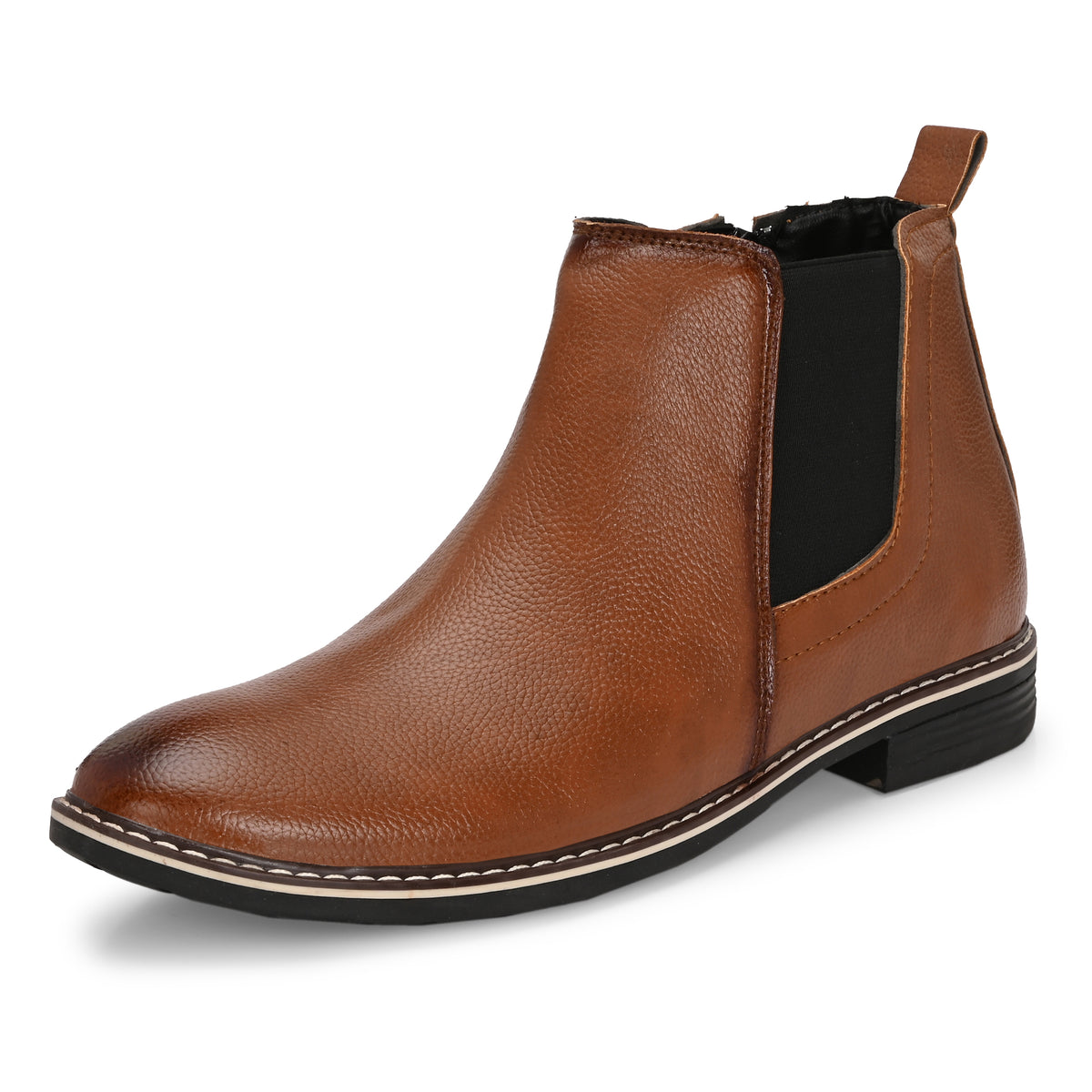 The Ashwood - Tan Leather Slip On Chelsea Boots