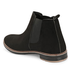 The Ebony - Black Suede Leather Slip On Chelsea Boots