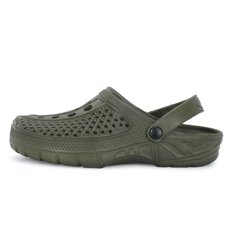 Men Clinkers Army Green Clogs/Sandals with Adjustable Back Strap | Comfortable & Lightweight| Stylish & Anti-Skid| Waterproof