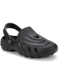 Men Shadow Black Clogs/Sandals with Adjustable Back Strap | Comfortable & Lightweight| Stylish & Anti-Skid| Waterproof