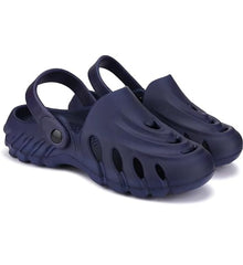 Men Shadow Navy Clogs/Sandals with Adjustable Back Strap | Comfortable & Lightweight| Stylish & Anti-Skid| Waterproof