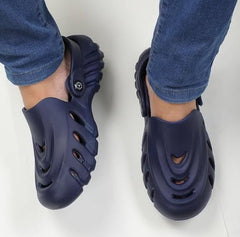 Men Shadow Navy Clogs/Sandals with Adjustable Back Strap | Comfortable & Lightweight| Stylish & Anti-Skid| Waterproof