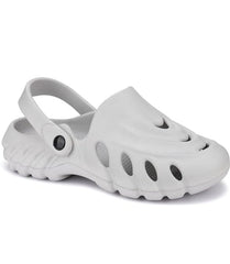 Men Shadow Grey Clogs/Sandals with Adjustable Back Strap | Comfortable & Lightweight| Stylish & Anti-Skid| Waterproof