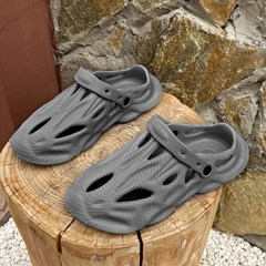 Men Razor Grey Clogs/Sandals with Adjustable Back Strap | Comfortable & Lightweight| Stylish & Anti-Skid| Waterproof